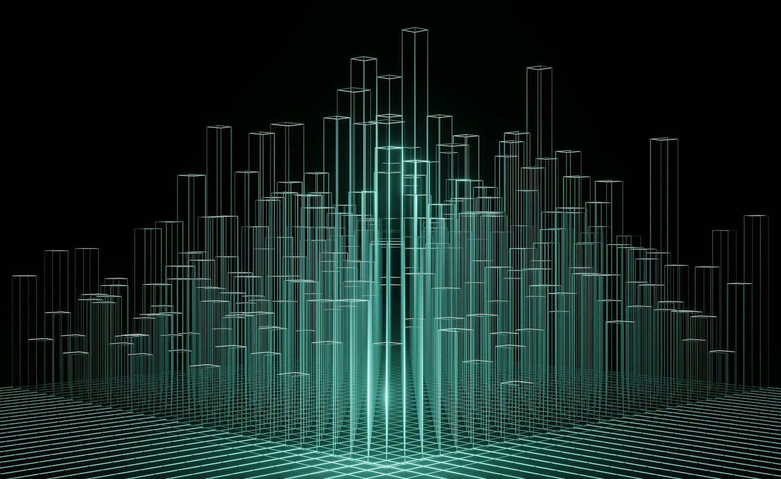 Abstract data visualisation of a city